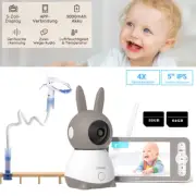 ieGeek 2K Wifi Video Baby Monitor, Night Light, App&5'' Screen Control, 360° Cam