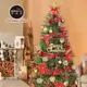 摩達客耶誕-8尺/8呎(240cm)特仕幸福型裝飾綠色聖誕樹 (綺紅金雪系配件)含全套飾品不含燈