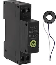 Smart Circuit Breaker, WiFi Breaker Switch and Din Rail Breaker, 1P 63A Smart Circuit Breaker for Tuya Home Timer and Protection Relay