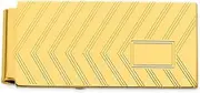 [Generic] Gold Plated Solid Polished Patterned Angles Engravable Hinged Money Clip Measures 54x25mm Wide Jewelry Gifts for Men