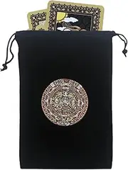Tarot Card Holder - Tarot Card Sleeves | Velvet Tarot Pouch | 12x17.5cm Tarot Dice Bag Tarot Bag | Drawstring Pouch for Oracle Cards, Party Favor Storage Bag Jewelry Crystal Pouch Travel Gift Bag