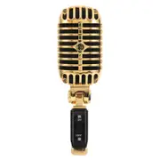 Professional Wired Vintage Classic Microphone Dynamic Vocal Mic Microphone for Live Performance Kar Gold