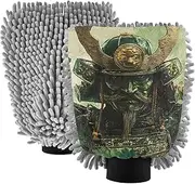 XYMZR Samurai St Patricks Day Absorbent Microfiber Car Wash Mitt, Funny Cute Anime Scratch Free for Cars Cleaning, Home Cleaning Mitts, 2 Pack, 10.24” L x 7.09” W