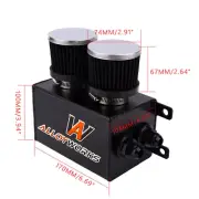 ALUMINUM OIL CATCH CAN RESERVOIR TANK WITH BREATHER FILTER BAFFLED ;