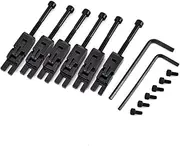 Alnicov Set of 6 Double Locking System Tremolo Locked Saddles for Floyd Rose Guitar with String Lock Screws
