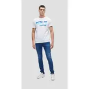 Replay Mens Graphic Tee Cotton T-hirt 81 Logo White
