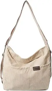 [WIGUYUN] Womens Corduroy Backpack Shoulder Bag Purse Convertible Daypack Tote Handbag Casual Daily Work Shoulder Purse