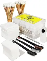 Funryer 505PCS Gun Cleaning Kits, 200PCS 6" Gun Cleaning Swabs and 150PCS 3x3 Gun Cleaning Patches + 150PCS 3x1.5“ Gun Cleaning Patches Lint Free with Gun Cleaning Brushes in Storage Case
