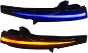 Side Mirror Indicator Light For Benz W205 W213 W222 For Glc For Amg 2013-2020 Dynamic Blinker Turn Signal Led Sequential Side Wing Rearview Mirror Indicator Light Dynamic Indicators(Yellow puls red,GL