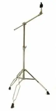 CYMBAL BOOM STAND Chrome Heavy Duty 1" Thick Adjustable Double Braced Tripod