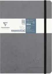 'Age Bag' Thread-Bound Notebook, A5, Squared, 192 Pages - Grey