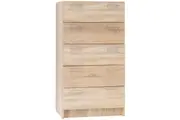 Lorenzo Chest of 5-Drawer Tallboy Storage Cabinet - Light Sonoma Oak