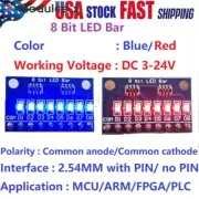3-24V 8 Bit Blue/Red LED indicator Bar Module Diy Kit for Arduino NANO MCU US