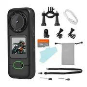 Action Camera WiFi Waterproof with 1.27 Inch Sensor 4K Video Streaming 20MP Photos Video 1.4 Inch IPS Touchscreen Dual Microphones Webcam Body Cam,32GB