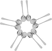 Generic Stainless Steel Serving Utensils Set by 5 Spoons 5 Slotted Spoons Metal Slotted Spoon for Buffet Catering Party Use
