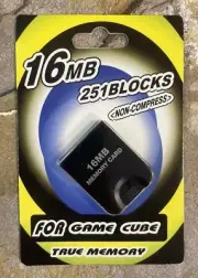Nintendo GameCube Memory Card - 16MB 251 Blocks **BRAND NEW, SEALED**