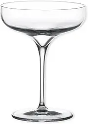 [Luigi Bormioli] 6511899BAF Vinea Champagne 300ml, Durable Champagne stemglasses, Lead Free Crystal Sparkling Wine Glass (Colour: Clear), Quantity: 1 Set, 6 Pieces