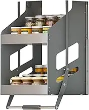 Pull-down Kitchen Wall Cabinet Lifting Basket,Heavy-Duty Upper Seasoning Rack,Space Saving for Home Cafe Wall Cabinet(600mm)