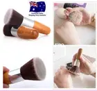 Bamboo Makeup Flat Top Kabuki Brush Multipurpose Powder Buffing Foundation Brush