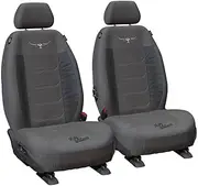R.M. Williams Front Car Seat Covers Suede Velour, Grey - Pair VLRMW23BXGRY30