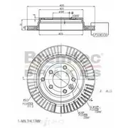 Bremtec Euro-Line GeoZinc Coated Brake Rotor - BDR18520EL