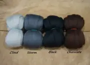 Corriedale Wool Tops 4 Colours Set wool roving needle/wet felting spinning N4