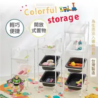 在飛比找momo購物網優惠-【艾米居家】台灣製繽紛孩童收納玩具車小款-2層(8款可選 收