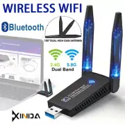 Dual Band WiFi PC 5GHz 3.0 USB AC1300 Wireless Bluetooth Adapter 802.11ac Laptop