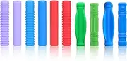 RUIOMII 10 Packs Silicone Pencil Toppers Sensory Chew Topper for Autistic, ADHD, Oral Motor Children Adult