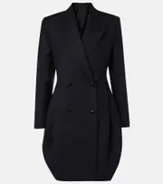 [Alaia] Alaïa Double-breasted cotton blazer dress AU 14 blue