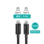 CHOETECH THUNDERBOLT 4 CABLE 0.8M 影音傳輸線 (A3010)｜WITSPER智選家