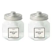 24x Glass Jars 550ML Metal Lid Food Storage Container Small Kitchen Canister