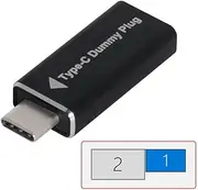 CY USB C Virtual Display Adapter USB Type-C DDC EDID Dummy Plug Headless Ghost Display Emulator 1920x1080p@60Hz