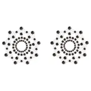Pretty Pasties Black Beaded Flower Pasties