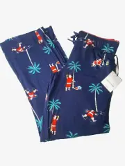 TABITHA WEBB Christmas Santa Saint Nick Palm Tree Pajamas PJs Pants Sleep Sz S