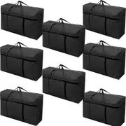 riin 8x Large Home Storage Bag Waterproof Clothes Quilt Organizer for Moving House Luggage Xmas Christmas Tree Model#180 Black