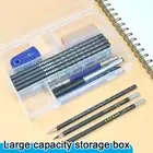 Transparent Storage Box Large Capacity Pencils Case New Pen Box Drawing