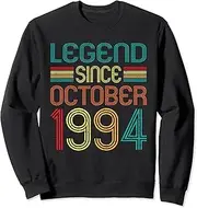 [X.Style] Legend Since October 1994 Retro 28 Years Old 28th Birthday Sweatshirt ds1269 Sweater (XL) Black