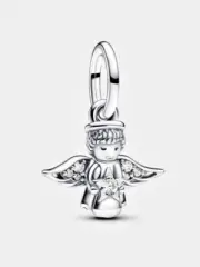 PANDORA Sparkling Angel Dangle Charm 793598C01 With Gift Box