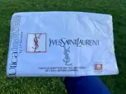 Yves Saint Laurent Vintage Twin Flat Sheet Utica Beauticale White Triangles NWT