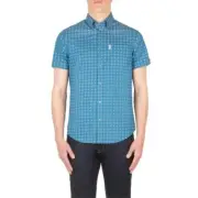 Ben Sherman - Split Target Print Mens Button-Up Short Sleeve Shirt