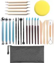 Maedery Clay Sculpting Tools Set, 24Pcs Ceramic & Pottery Carving Tools Kit f...
