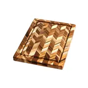 Teakhaus Herringbone Chopping Board Medium Thickness 46 x 36cm