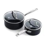 Prime Chatham 1QT & 2QT Saucepan Pot Set 1QT and 2QT Saucepan Pot Set Black