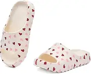 Women's Bathing Shoes - Summer Flip Flops Lightweight Sandals 100% EVA Bath Slippers Non-Slip Slippers Cloud Slippers, pink, 8/9 AU