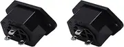 VENEKA 2X AC 250V 10A IEC 320 C13 Panel Mount Plug Connector Socket Black