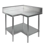Modular Systems Corner Workbench, 150Mm Splashback & Undershelf 900X900X900Mm WBCB7-0900/A - WBCB7-0900/A