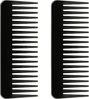 Wide Tooth Comb for Women and Men - Detangling Comb for Curly and Wet Hair, Styling, Shower, Travel, Wig - Peigne Cheveux - 2pcs