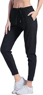 [Generic] Women's Lightweight Quick Dry Running Pants Causal Breathable Drawstring Pocket Yoga Joggers