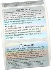 Homoyoyo 1 Roll Colorful Candle Warning Labels Durable Safety Decals for Candle Jars English Instructions Smooth Adhesive for Surfaces